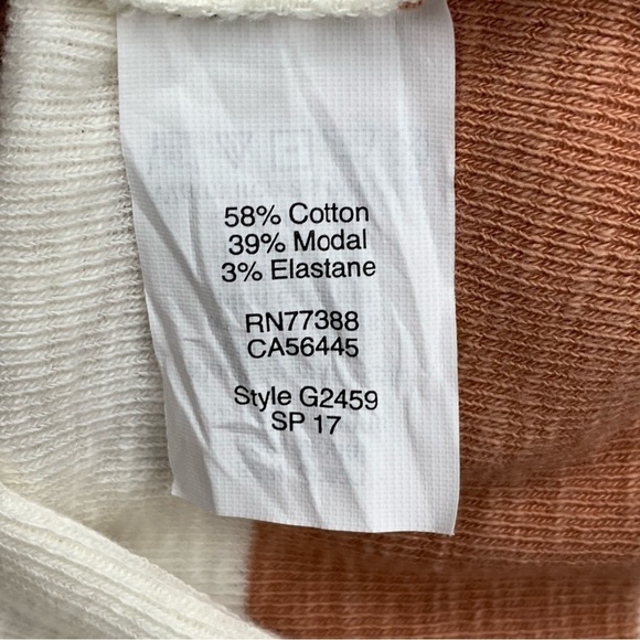 M Madewell Brick White Striped Knit Top Short Sleeve Stretch Medium Sweater Top - Picture 7 of 9